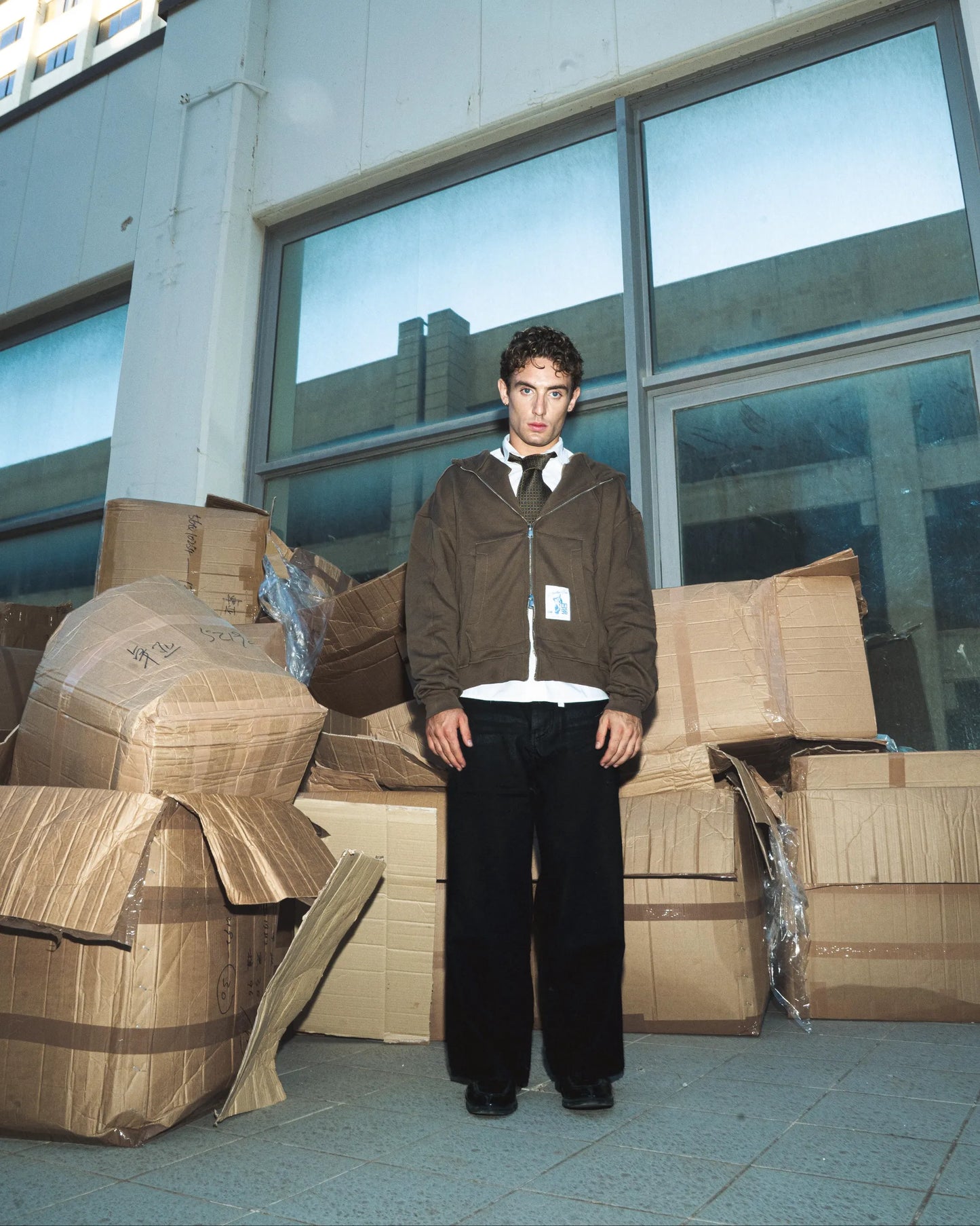 Felpa hoodie zip another one fango