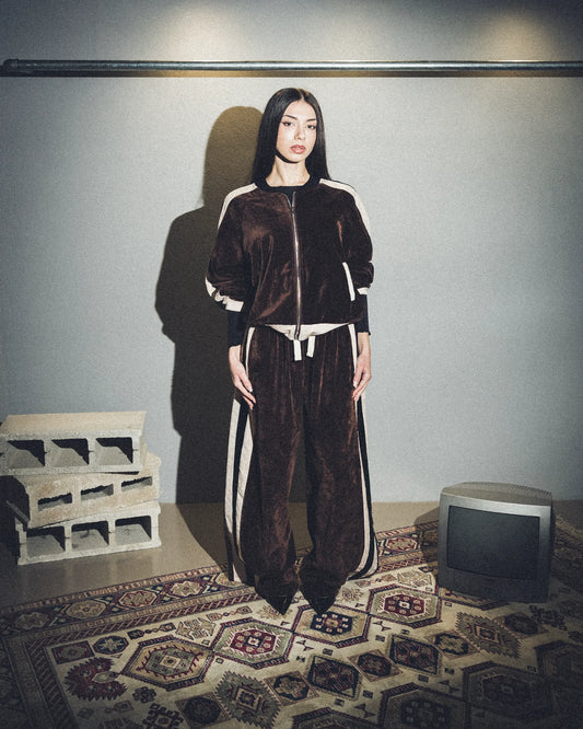 Tuta marrone ciniglia lumina (Pantalone)