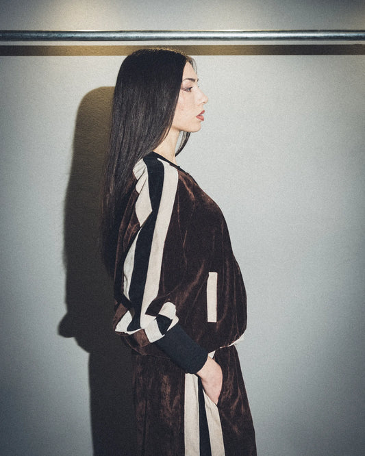 Tuta marrone ciniglia lumina (Giacca)