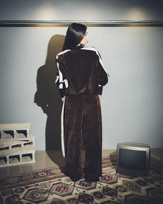 Tuta marrone ciniglia lumina (Pantalone)