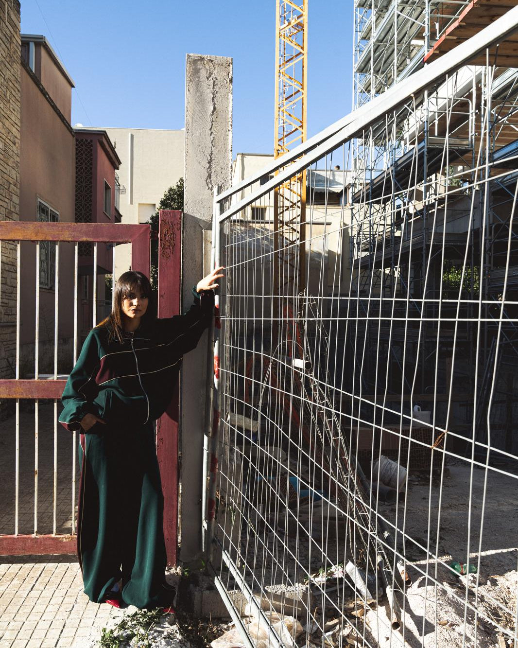 Tuta verde/bordeaux lumina (Giacca)